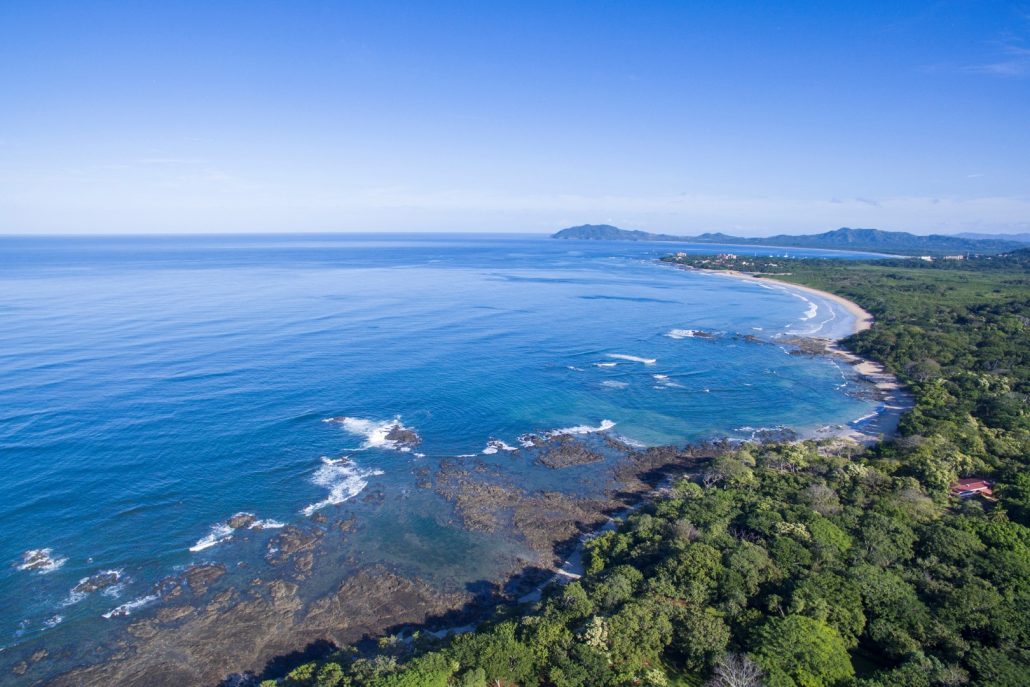 aerial view of Playa Avellanas