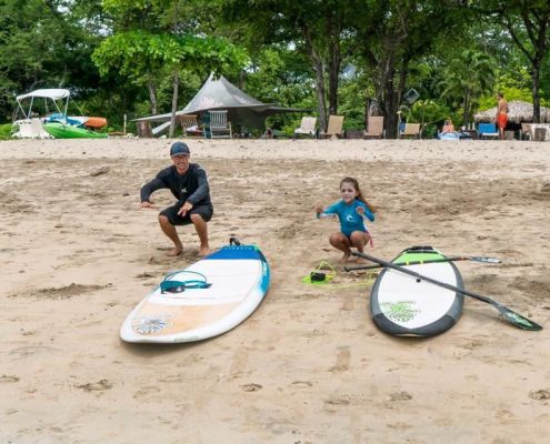surfing in Tamarindo with kids