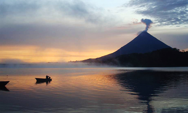 sunset at Lake Arenal
