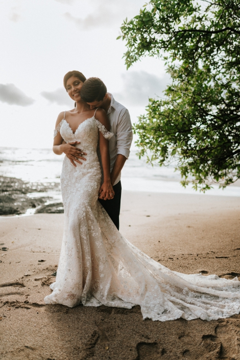 Beautiful couple at a Costa Rican destination wedding